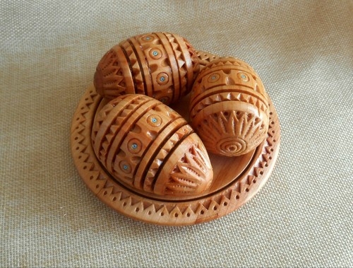 Set carved wooden - set,